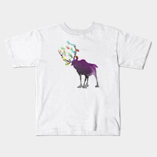 Christmas Reindeer Inspired Silhouette Kids T-Shirt